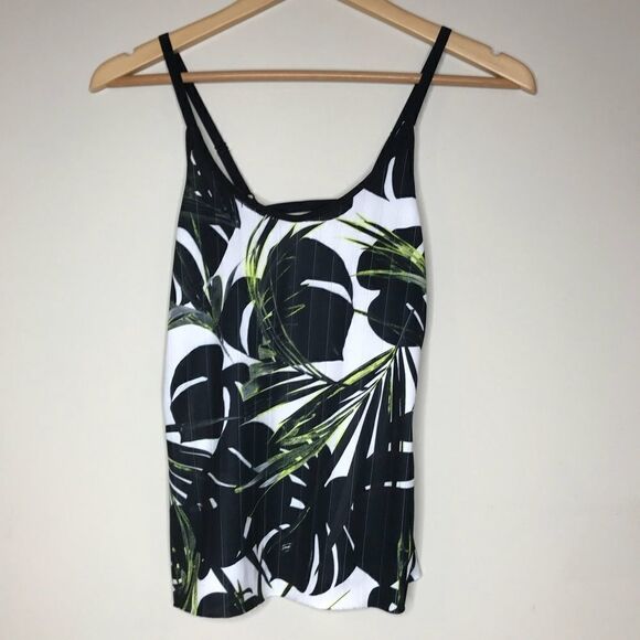 Zara S Tropical Palm FIG leaf print tank NWT - Picture 1 of 6